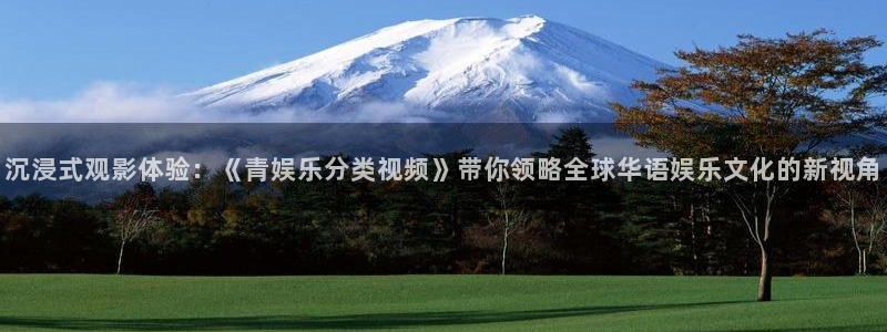 杏鑫娱乐3官网：沉浸式观影体验：《青娱乐分类视频》带你领略全球华语娱乐文化的新视